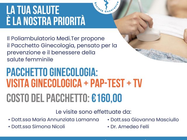 Visita + pap-test + tv 160,00