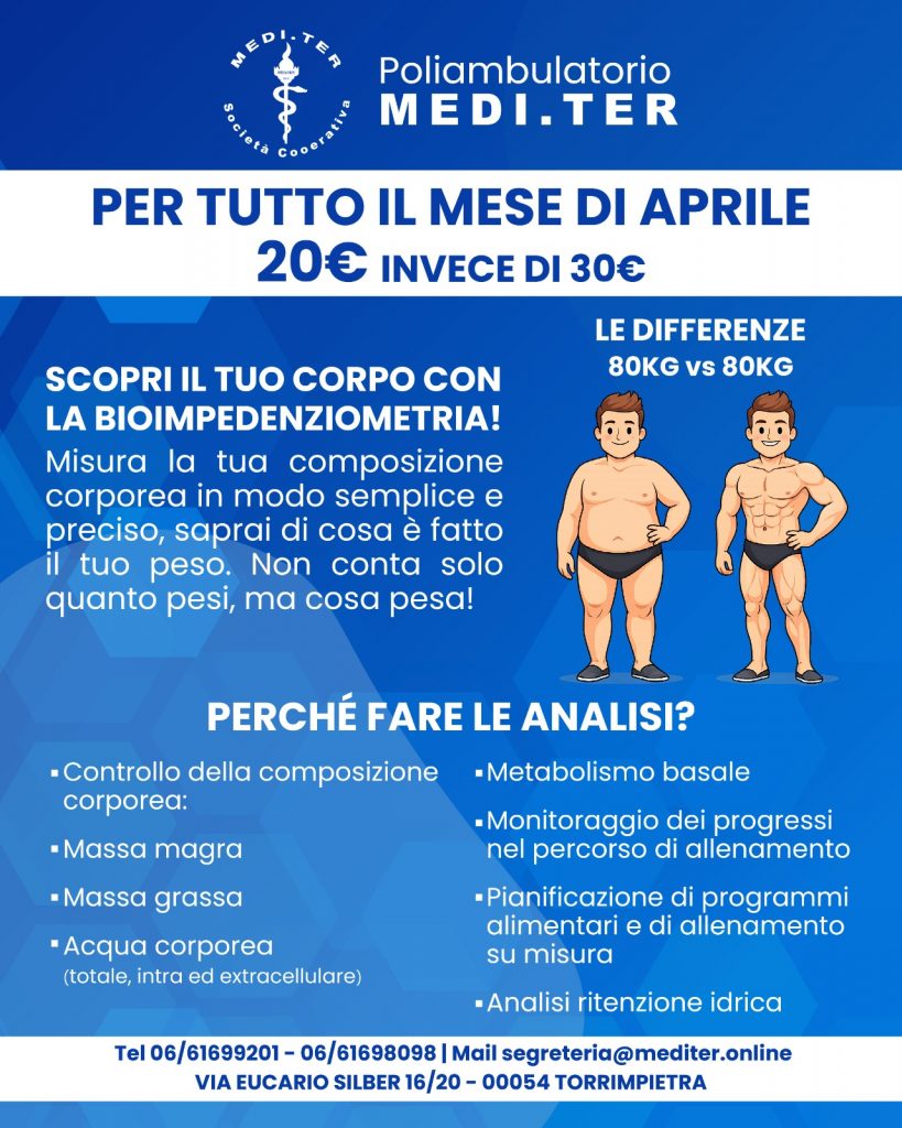 SCOPRI IL TUO CORPO CON LA BIOIMPEDENZIOMETRIA