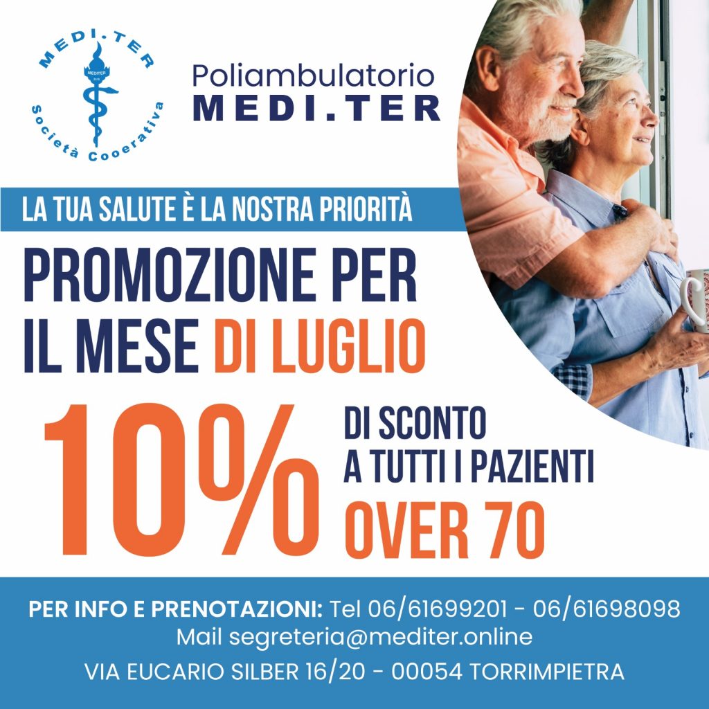 10% DI SCONTO A TUTTI I PAZIENTI OVER 70