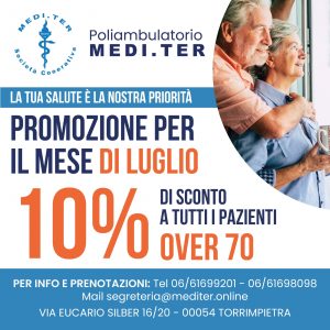 10% DI SCONTO A TUTTI I PAZIENTI OVER 70