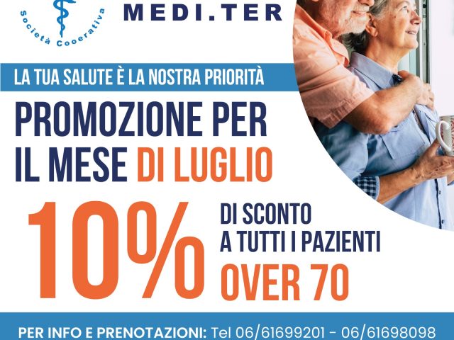 10% DI SCONTO A TUTTI I PAZIENTI OVER 70
